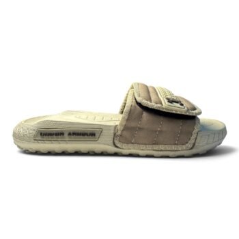 Under Armour Adjustable Cushioned Slide Sandals - Tan/Brown